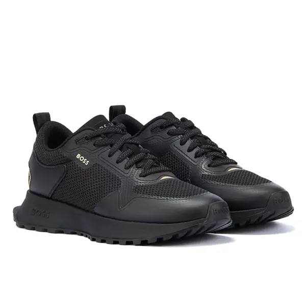 Boss Jonah Running Mesh Men's Black/Gold Trainers GBP129.00