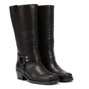 Bronx Trig-Ger Harness Leather Women's Black Boots GBP65.00
