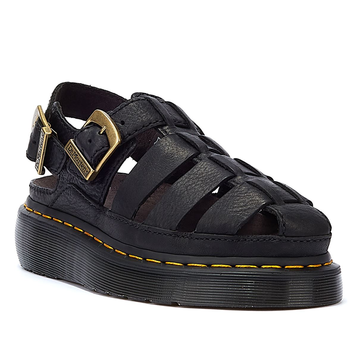 Dr. Martens Fisherman Grizzly Women’s Black Sandals - Boot And Bag UK
