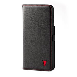 TORRO Galaxy S21 Ultra 5G Leather Case (with Stand function) - Black with Red Detail GBP39.99