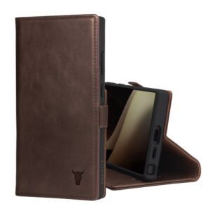TORRO Galaxy S24 Ultra Leather Case (with Stand Function) - Dark Brown GBP39.99