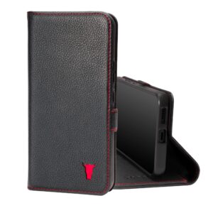 TORRO Samsung Galaxy A53 5G Leather Case (with Stand function) - Black with Red Detail GBP39.99