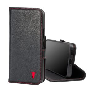 TORRO Samsung Galaxy S22+ Leather Case (with stand function) - Black with Red Detail GBP39.99