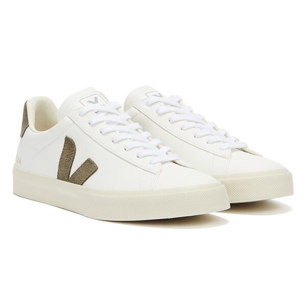 Veja Campo Mens Extra White / Khaki Trainers GBP97.00