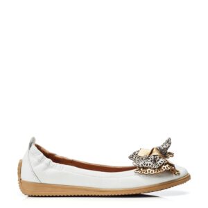 Moda In Pelle Elerna White Leather 41 Size: EU 41 / UK 8 Women's Flat Shoes