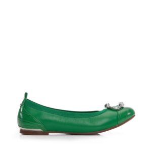 Moda In Pelle Fairy Green Leather 39 Size: EU 39 / UK 6 Women's Flat Shoes