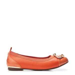 Moda In Pelle Fairy Orange Leather 41 Size: EU 41 / UK 8 Women's Flat Shoes
