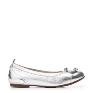 Moda In Pelle Fairy Silver Leather 41 Size: EU 41 / UK 8 Women's Flat Shoes