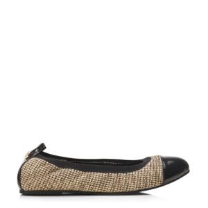 Moda In Pelle Fliccy Gold Textile 40 Size: EU 40 / UK 7 Women's Flat Shoes