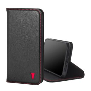 TORRO iPhone 11 Leather Case (with Stand function) - Black with Red Detail GBP39.99