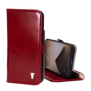TORRO iPhone 12 / 12 Pro Leather Case (with Stand function) - Red GBP39.99