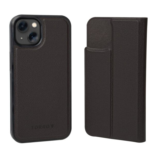 TORRO iPhone 13 Leather Bumper Case with Detachable Folio (MagSafe Charging) - Dark Brown GBP39.99