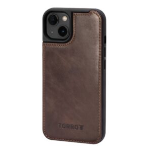 TORRO iPhone 14 Plus Leather Bumper Case (MagSafe Charging) - Dark Brown GBP39.99