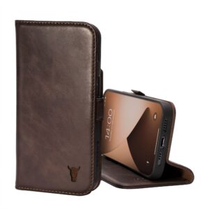 TORRO iPhone 14 Plus Leather Case (with Stand function) - Dark Brown GBP39.99