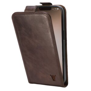 TORRO iPhone 14 Plus Leather Flip Case (MagSafe Charging) - Dark Brown GBP39.99