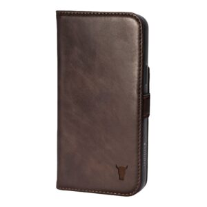 TORRO iPhone 14 Plus Leather Folio Case (MagSafe Charging) - Dark Brown GBP39.99