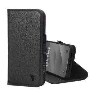 TORRO iPhone 15 Leather Wallet Case (with Stand Function) - Black GBP39.99