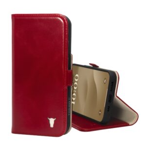 TORRO iPhone 15 Leather Wallet Case (with Stand Function) - Red GBP39.99