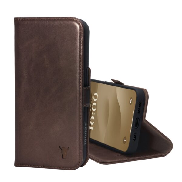 TORRO iPhone 15 Plus Leather Wallet Case (with Stand Function) - Dark Brown GBP39.99