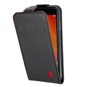 TORRO iPhone SE & iPhone 8/7 Leather Flip Case - Black with Red Detail GBP39.99