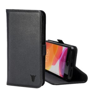 TORRO iPhone SE & iPhone 8/7 Leather Wallet Case (with stand function) - Black GBP39.99