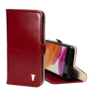 TORRO iPhone SE & iPhone 8/7 Leather Wallet Case (with stand function) - Red GBP39.99