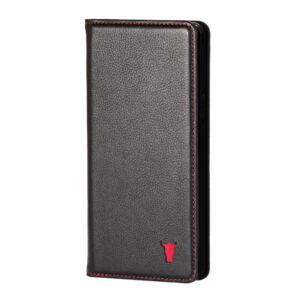 TORRO iPhone XR Leather Wallet Case (with Stand function) - Black with Red Detail GBP39.99