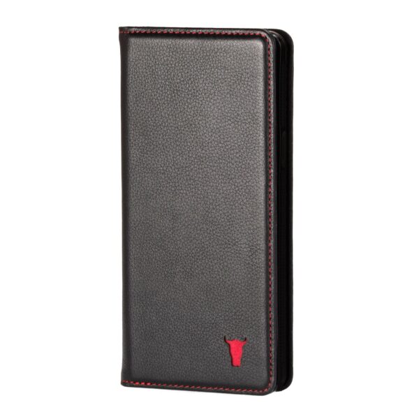 TORRO iPhone XR Leather Wallet Case (with Stand function) - Black with Red Detail GBP39.99