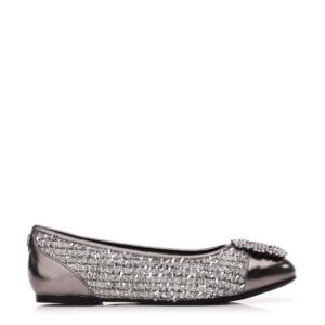 Moda In Pelle Izabella Pewter Textile 38 Size: EU 38 / UK 5 Women's Flat Shoes