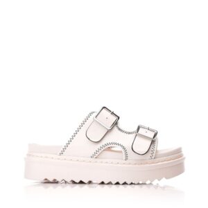 M By Moda Onah Off White Porvair 36 Size: EU 36 / UK 3 Women's Flat Shoes