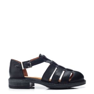 Shoon Sh Imari Black Leather 41 Size: EU 41 / UK 8 Women's Flat Shoes