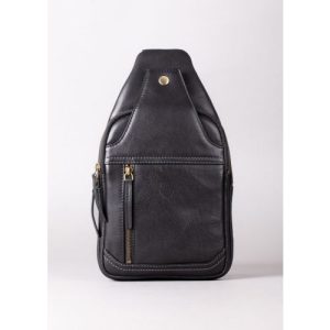 Keswick Leather Sling Bag in Black