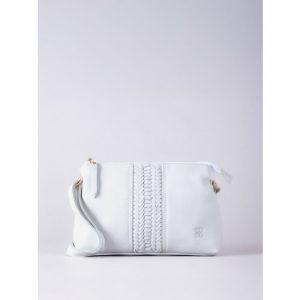 Eden Leather Cross Body Bag in White