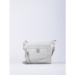 Cartmel Leather Cross Body Bag in Off White