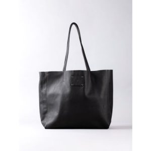 Tarn Leather Tote Bag in Black