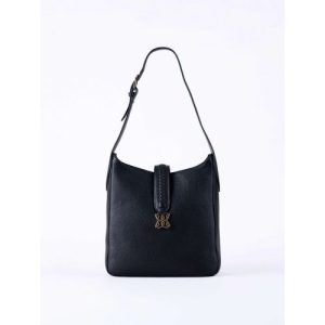 Dalston Leather Hobo Bag in Black