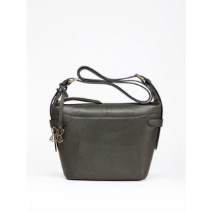 Newby Leather Cross Body Bag in Green