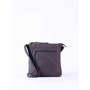 Harstone Large Leather Cross Body Bag in Blue