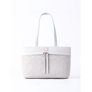 Wasdale Leather Tote Bag in Off White