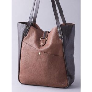 Hartsop Leather Tote Bag in Tan & Brown