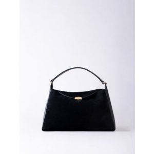 Hardwick Leather and Suede Cross Body Bag in Black