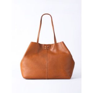 Tarraby Leather Tote Bag in Tan