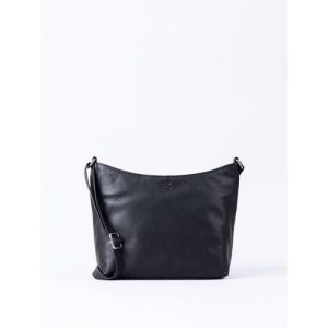 Grasmere Leather Cross Body Bag in Black