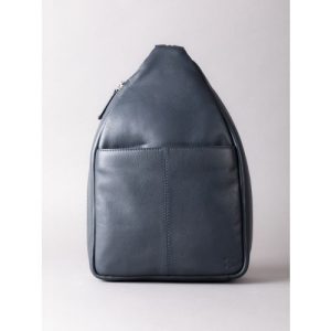 Langdale Leather Backpack in Navy