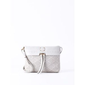 Wasdale Leather Cross Body Bag in Off White