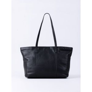 Torver Leather Tote Bag in Black