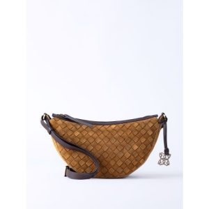 Mirehouse Suede Sling Bag in Cognac