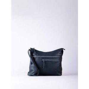 Winleigh Leather Shoulder Bag in Navy