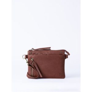 Harstone Mini Leather Cross Body Bag in Tan