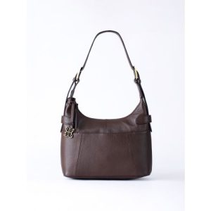 Newby Leather Hobo Shoulder Bag in Chocolate
